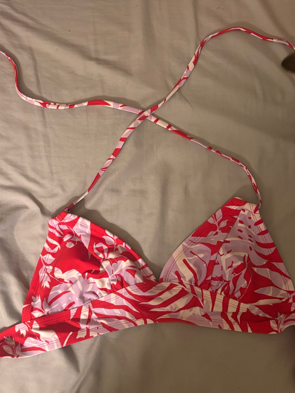 Kona Sol red and purple bikini top
